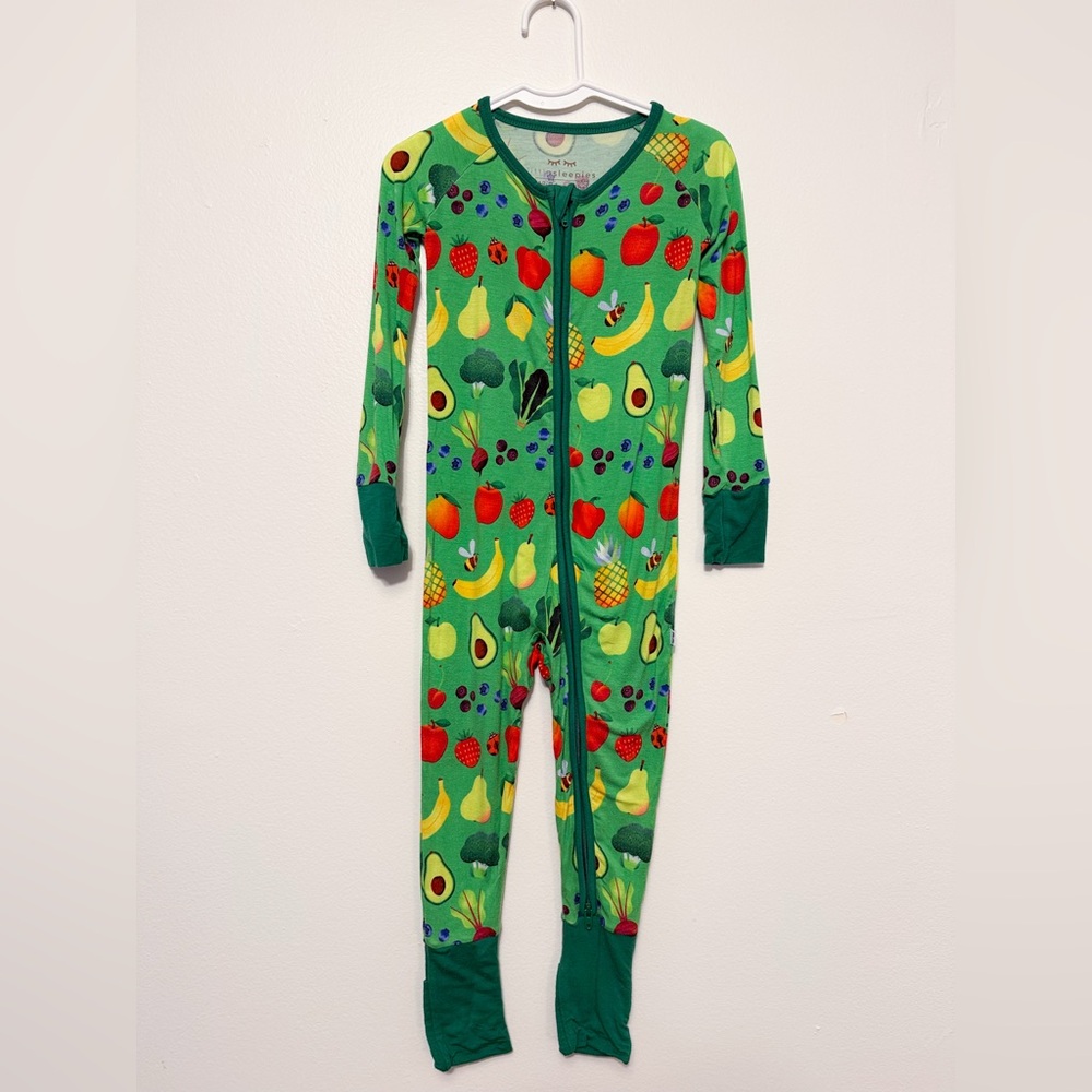 Fruit & Veggies Print Kids One Piece